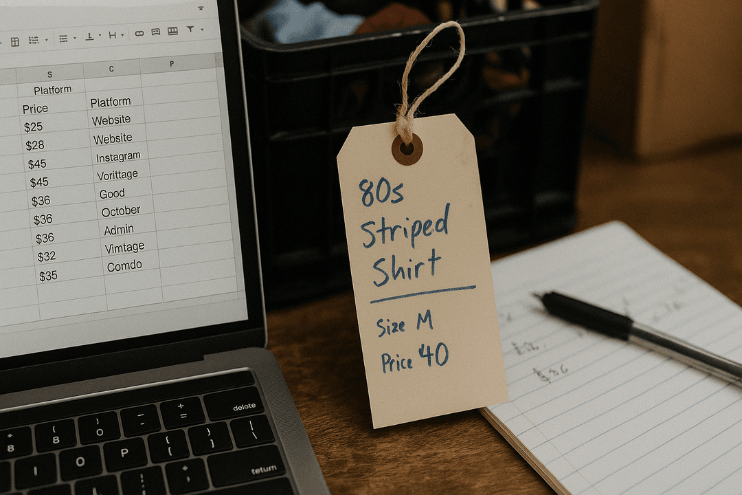 Chaotic vintage seller setup